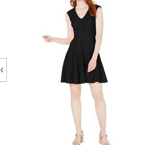 Bar Iii Womens Mesh Fit & Flare Dress
